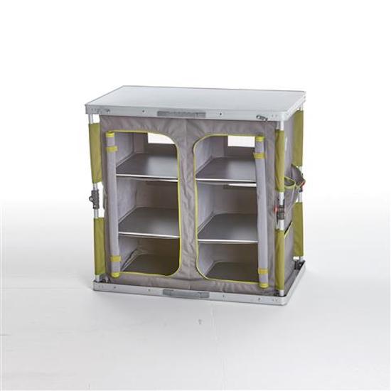 acquista Faltbarer Camping-Kleiderschrank 3 Regale aus Aluminium und Polyester Taddei 3R Double 80