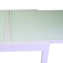 Tavolo Quadrato Allungabile da Giardino 90x90 cm in Alluminio Boise Bianco