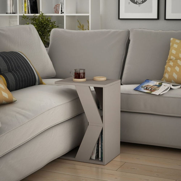 sconto Tavolino da divano porta computer 30x40x57 cm Naze tortora