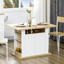 Tavolo con Armadietto 110x70x75,5 cm in Legno Trciolare Bianco e Naturale