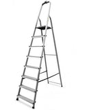 Scaletto Scala Richiudibile 8 Gradini Portata Max 125 Kg in Alluminio