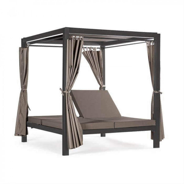 Timbuktu Gazebo Bett 212x149x195 h cm in anthrazitfarbenem Aluminium sconto
