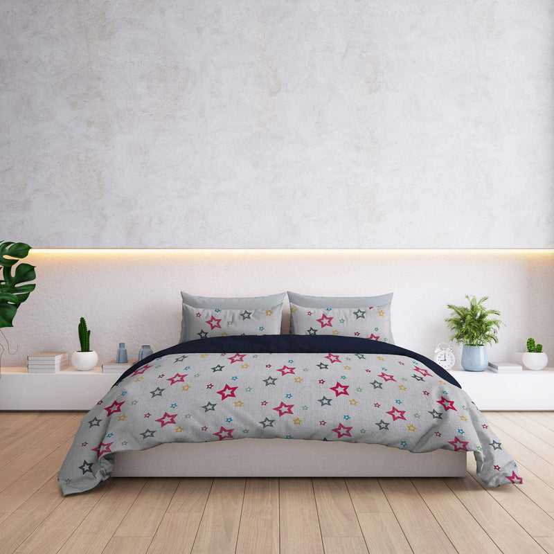 Copripiumino con Federe Stampato in Microfibra Superstar Varie Misure