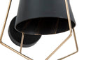 Lampada da Muro Elegant -D- 18x28x28 cm in Ferro Nero e Oro