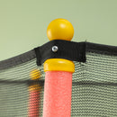 Trampolino Elastico per Bambini da 3 Anni Ø160 cm con Rete di Protezione Rosso e Nero 