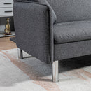 Divano Letto Singolo Clic Clac 189x91x84 cm Schienale Reclinabile e 2 Cuscini Grigio  