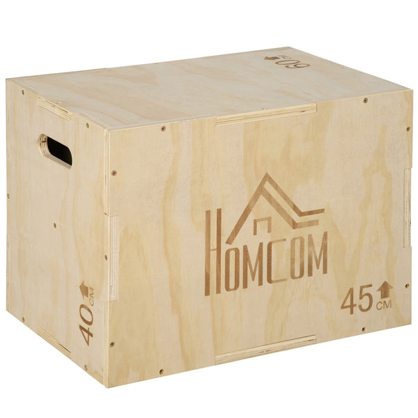 sconto Plyo Box 3 Altezze 45x40x60 cm in Legno di Faggio