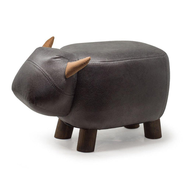 Hocker Pouf Fußstütze für Kinder 50x23x27 cm Grau Bison Divina Home online