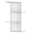 Libreria Scaffale 42x42x85 cm 4 Ripiani da Parete Angolare in MDF Bianco      
