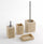 Set mit 4 Badezimmeraccessoires aus Naama Sand TFT-Harz