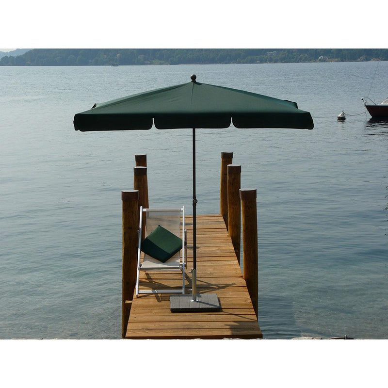 Ombrellone da Giardino 210x130 cm Palo Ø27 mm in Acciaio Maffei Novara Verde