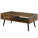 Tavolino Basso da Caffè 110x55x45 cm con Cassetto in Truciolare 