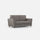 Divano 2 Posti 172x85x85 cm Yasel in Tessuto Grigio