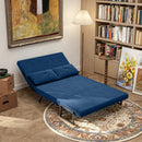 Divano Letto Schienale Regolabile 102x73x81 cm in Velluto Blu 