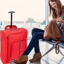 Trolley Cabina Morbido Bagaglio a Mano 35x20x50 cm con Maniglia Telescopica Rosso      