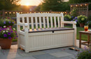 Panchina Contenitore da Giardino 140x60x84 cm in Resina Keter Eden Bench Beige