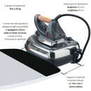 Asse da Stiro Completo Combiboard Profi 125x48 cm con Piano Stiramaniche e Ripiano Regolabile in Altezza