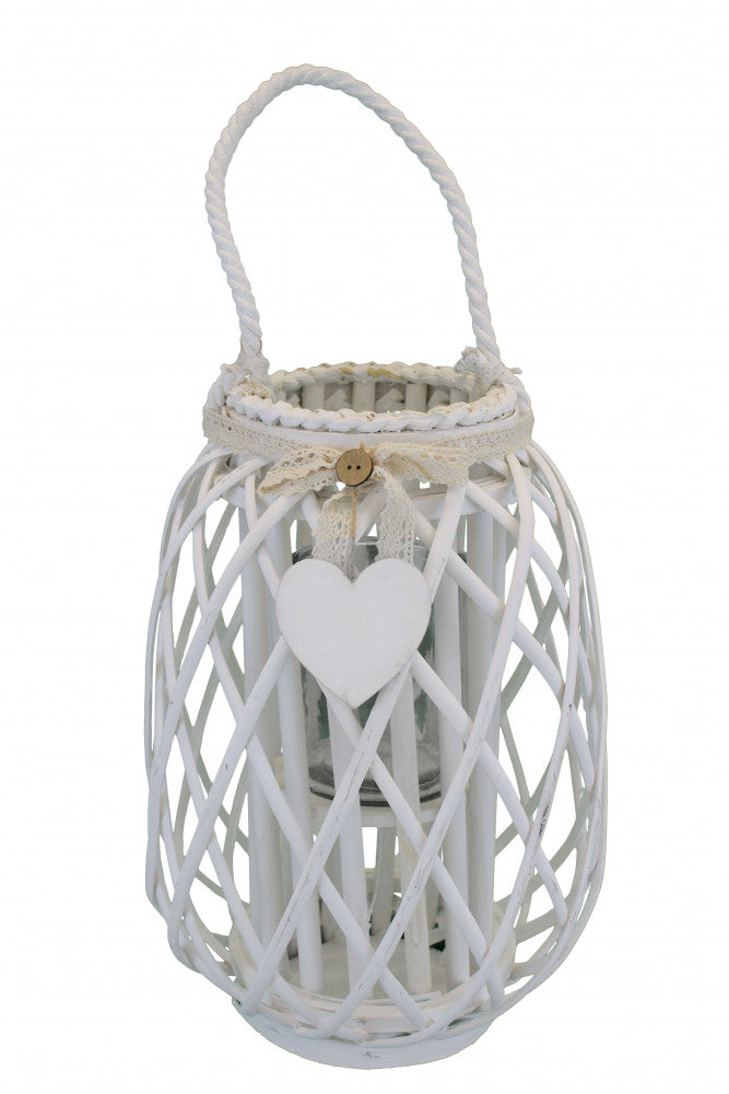 Lanterna Flavienne   in Vimini Bianco