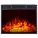 Camino Elettrico da Incasso 47,5x66x18 cm Effetto Fiamma 1500W Vienna 26 Nero