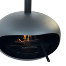 Camino a Bioetanolo a Soffitto Skyfall Serbatoio 850 ml in Acciaio Verniciato Nero