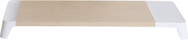 Schreibtisch-Monitorständer 56 x 20 x 5,7 cm mit kabelloser Ladestation aus MDF und weißem Kunststoff online