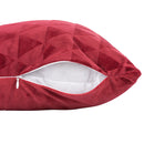 Set 2 Cuscini Decorativi 43x43x6 cm in Poliestere VdE Tivoli 1996 Triangoli Rosso