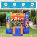 Castello Giostra Gonfiabile 290x200x155 cm con Scivolo Canestro e Pompa Multicolor