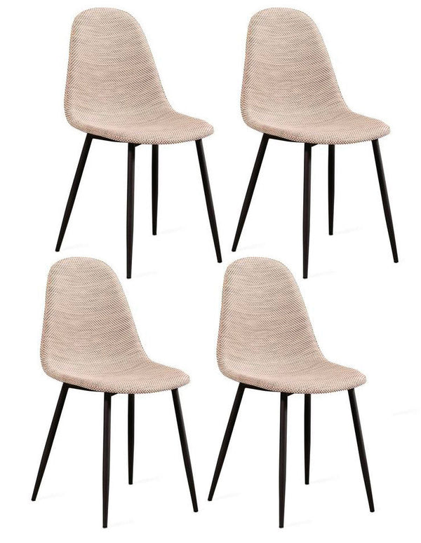 sconto Set 4 Sedie 43x38xH86,5 cm in Similrattan Martina Beige