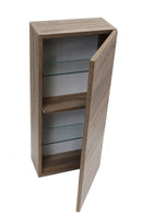 Pensile da Bagno 1 Anta Push 35x18x78,2 cm in Legno TFT Ibiza Tabacco Chiaro