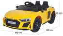 Macchina Elettrica per Bambini 12V con Licenza Audi R8 Spyder Gialla
