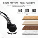 Sedia da Ufficio Ergonomica 62x76x110-119A cm Inclinabile Girevole con Poggiatesta in Tessuto Effetto Lino Beige      