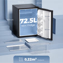 Frigorifero Piccolo 72,5 L 44,5x49x63,5 cm con Congelatore Termostato Regolabile e Porta Reversibile 43 dB Nero      