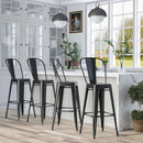 Set 4 Sgabelli 44x53x116 cm in Metallo  Neri
