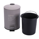 Pattumiera "Toilette" 3 Litri Ø17x23,5 cm in Plastica VdE Tivoli 1996 Tortora