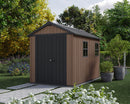 Casetta Box da Giardino 230x287x246 cm Newton Plus 759/975 Doppia Opzione Montaggio in Resina Evotech+ Nero      