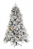 Albero di Natale Artificiale Innevato 210 cm 1936 Rami con 330 LED Verde