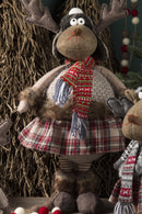 Alce Pupazzo in Piedi H52 cm Multicolor