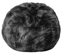 Maxy Pouf 80x80x70 cm in Pelliccia Sintetica Nuvola Grigio