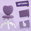 Sedia Poltrona Operativa da Cameretta a Forma di Cuore Viola   