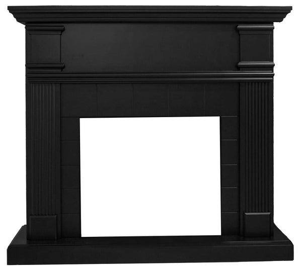 Cornice da Pavimento per Inserto Camino Elettrico 114x28,2x102,2 cm in MDF Sined Caldera Nero sconto