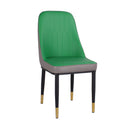 Set 6 Sedie Imbottite 45x42x92 cm in Similpelle Verdi