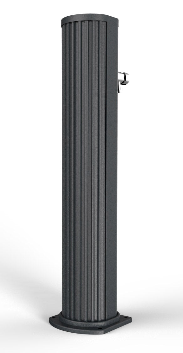 Fontana Lavapiedi da Giardino con Rubinetto Temporizzato Arkema Jolly Grigio Antracite