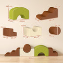 Set di 5 Costruzioni Morbide per Bambini 3-6 Anni 177x35x36 cm con Base Antiscivolo in Velluto a Coste Multicolore      