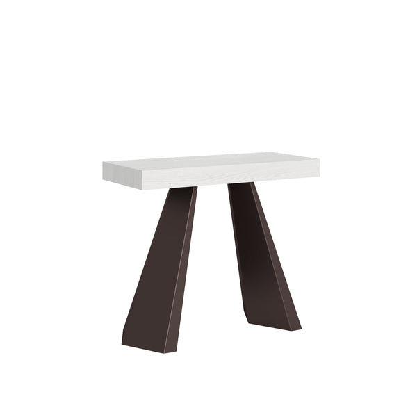 sconto Consolle Allungabile 90-196x40x77 cm in Nobilitato Bianco
