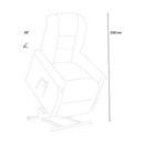 Poltrona Alzapersona Elettrica 1 Motore 80x86x107 cm in Tessuto Beige