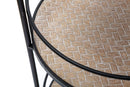 Carrello Arex 40x41,5x82 cm in Ferro e MDF Nero e Marrone
