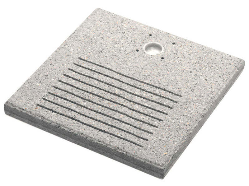 Base Quadrata 40x40x4 cm per Fontane con Ghiera Piccola in Cemento Belfer 42/BSE/8 Grigio