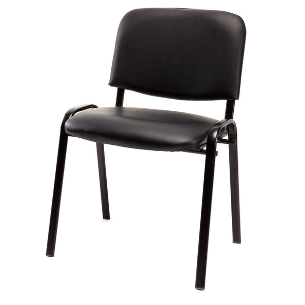 prezzo Büro-Wartestuhl aus schwarzem Bozzini Kunstleder