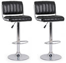 Set 2 Sgabelli Bar 46x51,5x88,5/109,5h cm Barclay Nero