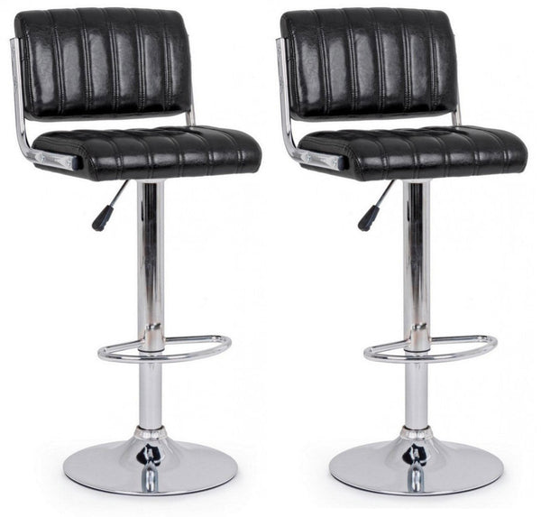 Set 2 Sgabelli Bar 46x51,5x88,5/109,5h cm Barclay Nero online